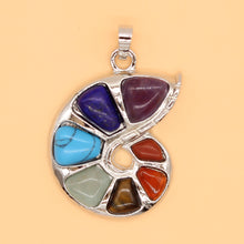 Load image into Gallery viewer, Natural crystal spiral pendant