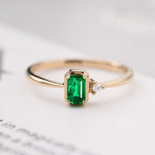 Load image into Gallery viewer, Women's Emerald Diamond Ring With Colored Stones