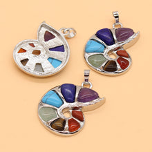 Load image into Gallery viewer, Natural crystal spiral pendant