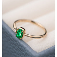Load image into Gallery viewer, Women's Emerald Diamond Ring With Colored Stones