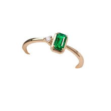 Load image into Gallery viewer, Women's Emerald Diamond Ring With Colored Stones