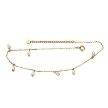 Load image into Gallery viewer, Natural freshwater pearl anklet