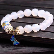 Load image into Gallery viewer, Natural white agate bracelet