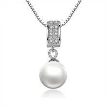 Load image into Gallery viewer, 925 Sterling Silver Pearl Pendant Necklace