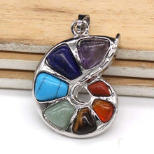 Load image into Gallery viewer, Natural crystal spiral pendant