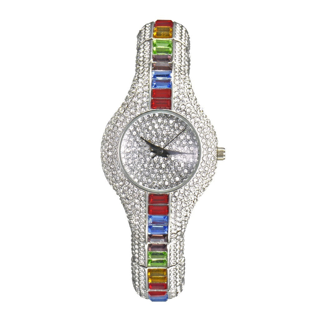 Colorful Stones Diamond Watch For Women