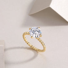 Load image into Gallery viewer, S925 sterling silver and gold-plated diamond ring
