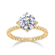 Load image into Gallery viewer, S925 sterling silver and gold-plated diamond ring

