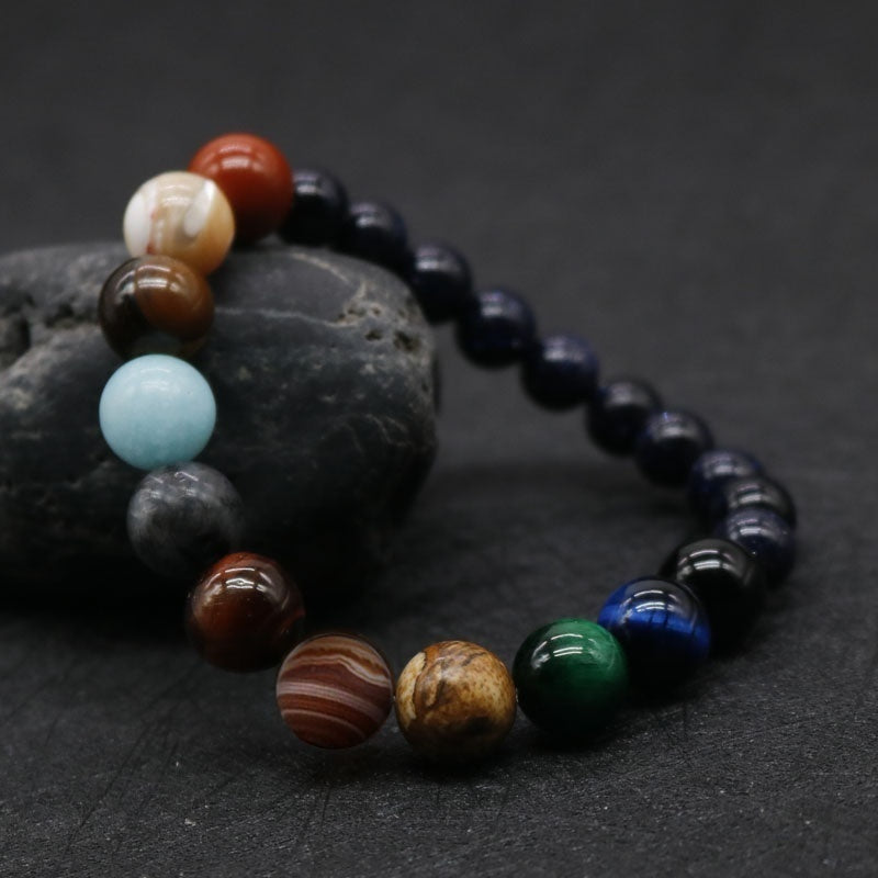Natural Stone Cosmic Yoga Chakra Solar Bracelet