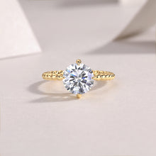 Load image into Gallery viewer, S925 sterling silver and gold-plated diamond ring
