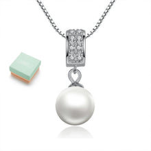 Load image into Gallery viewer, 925 Sterling Silver Pearl Pendant Necklace
