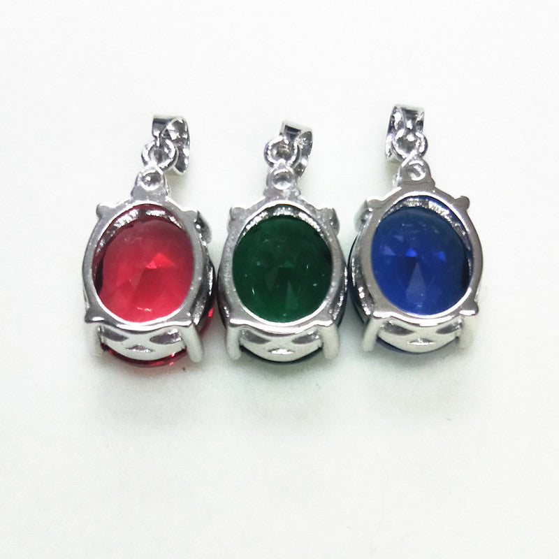 Pendant with colored stones