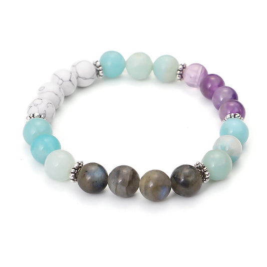 Handmade Beaded Stones Necklace & Bracelet Set