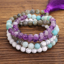Load image into Gallery viewer, Handmade Beaded Stones Necklace &amp; Bracelet Set
